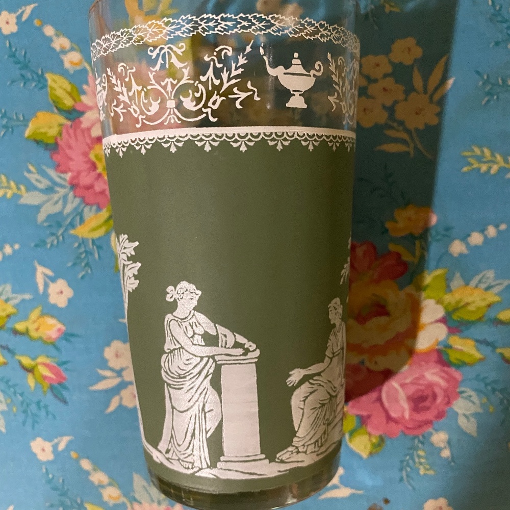 9 Hellenic green jasper glasses antique